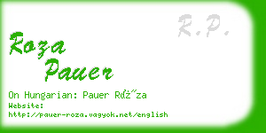 roza pauer business card